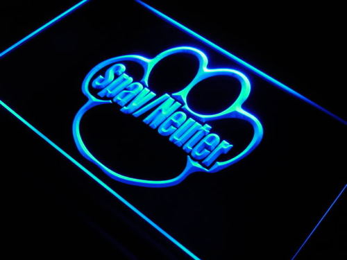 Spay Neuter Dog Cat Shop Pet Neon Light Sign